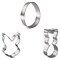 CookieCutter.com Easter Cookie Cutter 3 Pc Set, 3.75 - 4 in, Bunny, Egg, Tin Plate Steel, USA